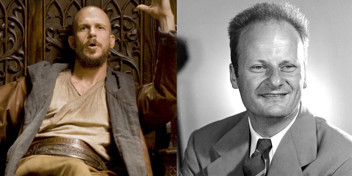 Split image of Gustaf Skarsgard and Hans Bethe