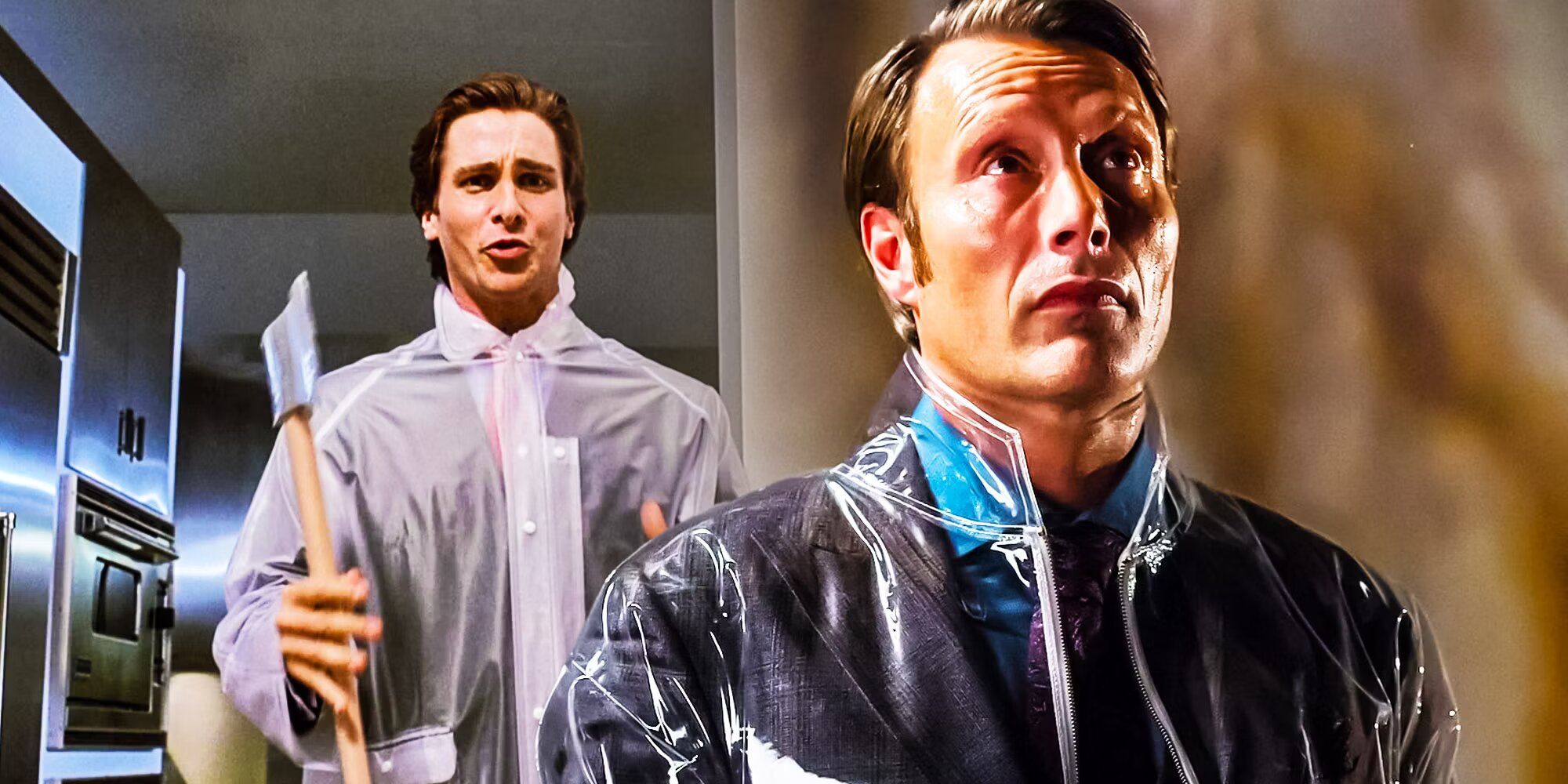 Hannibal Lecter and Patrick Bateman in their plastic suits