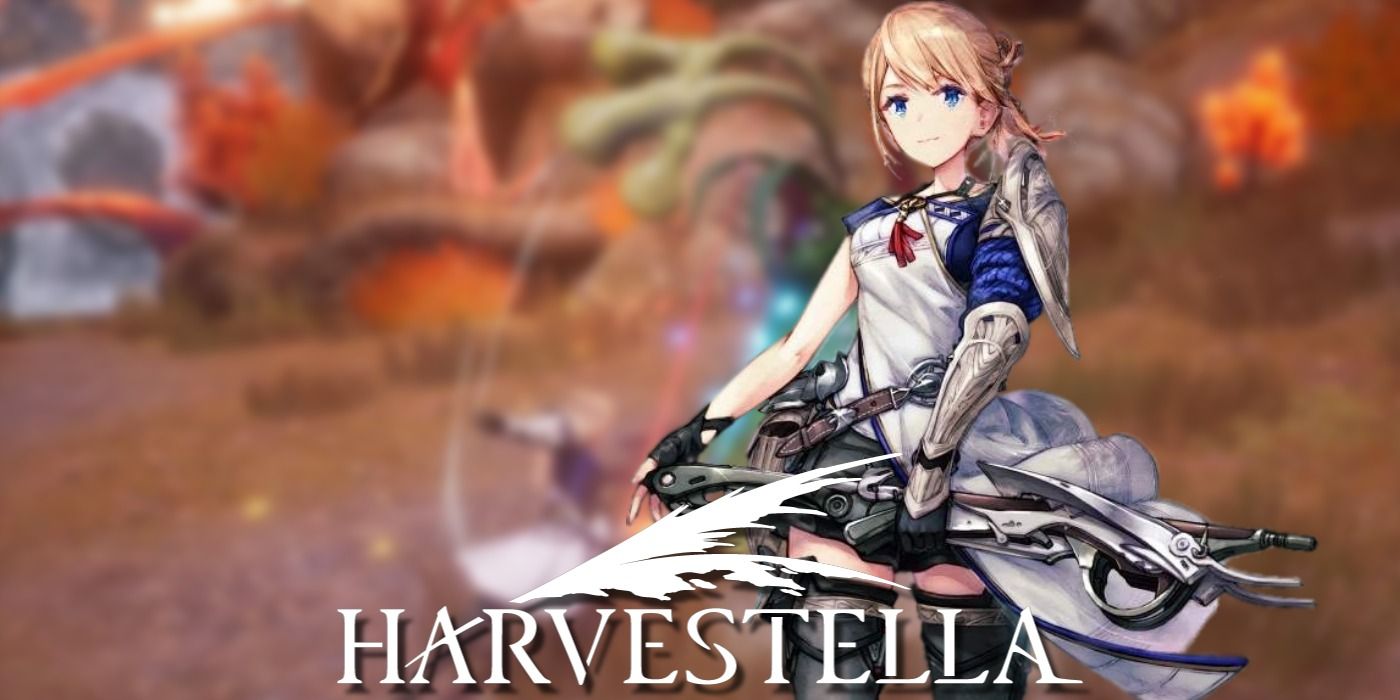 Harvestella Logo with fighter protagonist