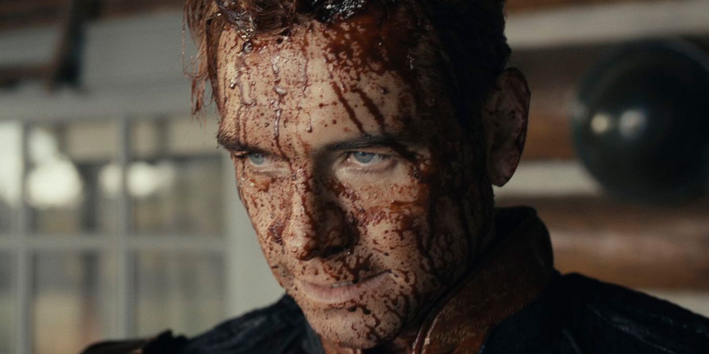 Homelander covered in blood in The Boys