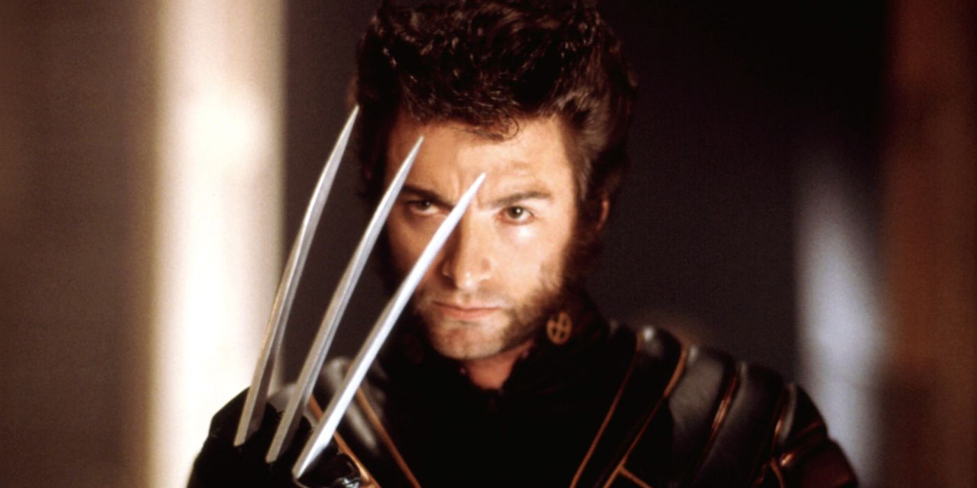 Hugh Jackman as Wolverine in costume with claws out