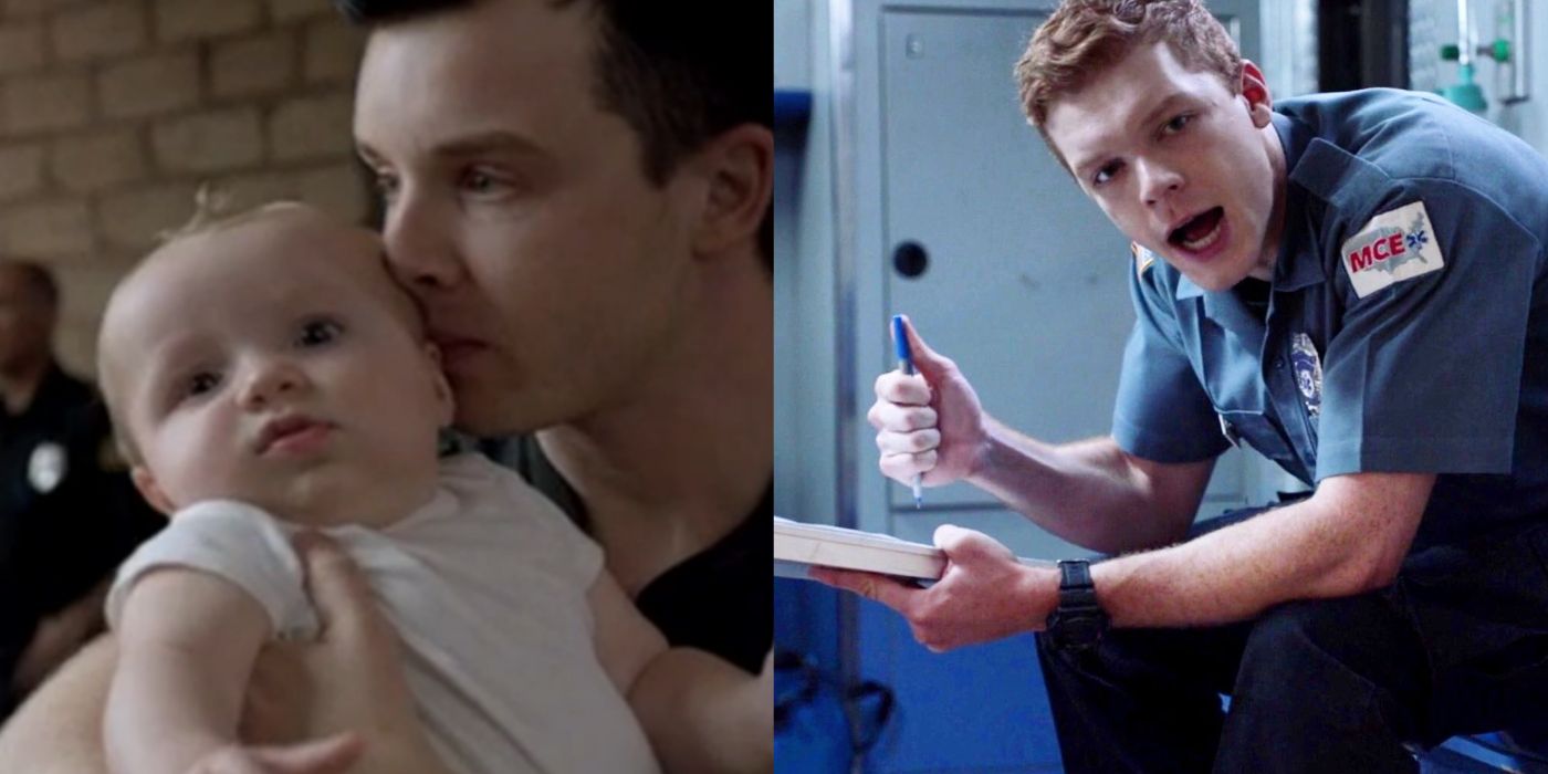 Split image showing Ian in various episodes of Shameless