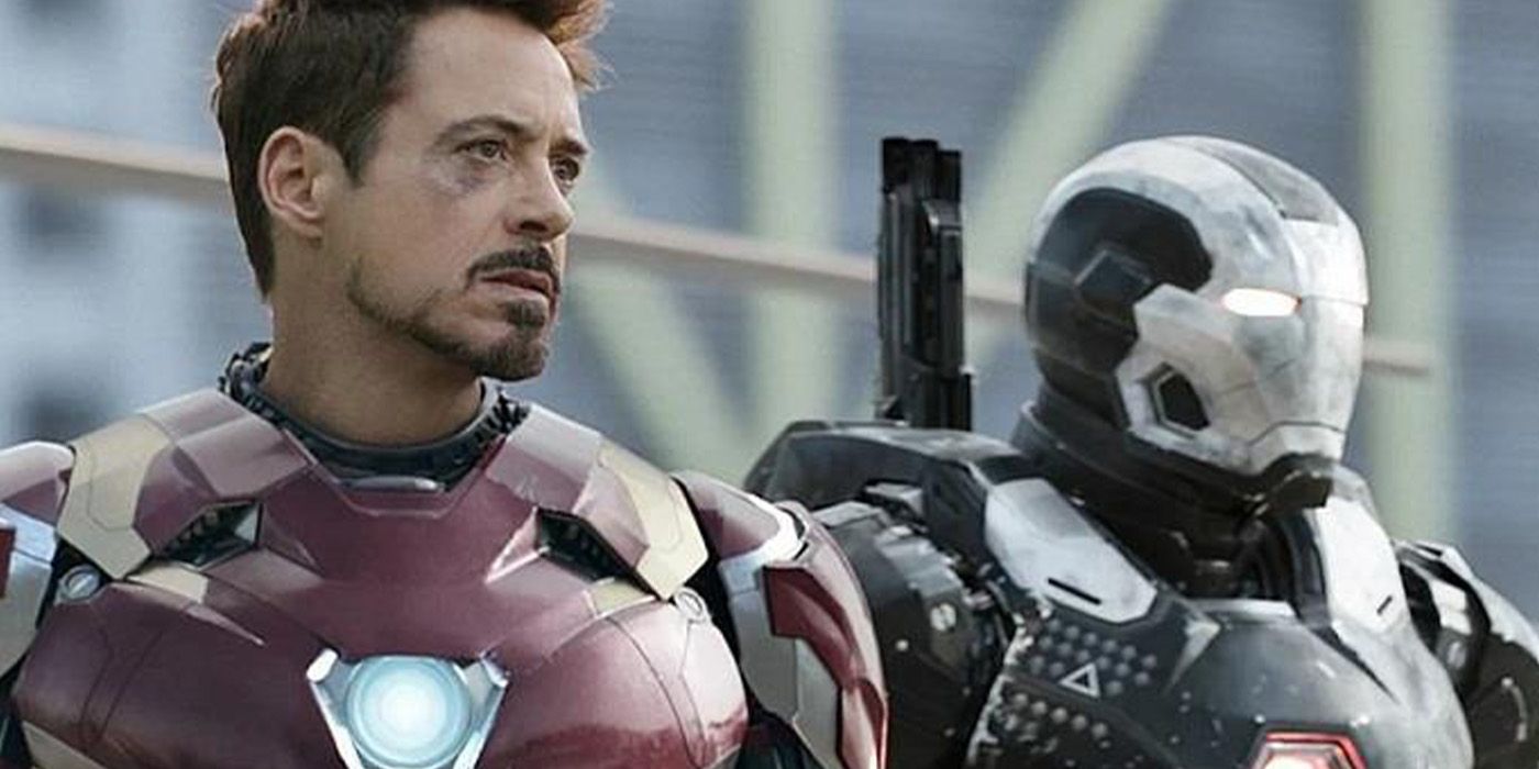 Iron Man and War Machine next to each other in Civil War