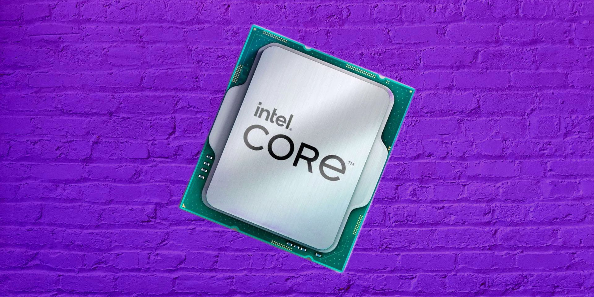Intel Core chip on custom background