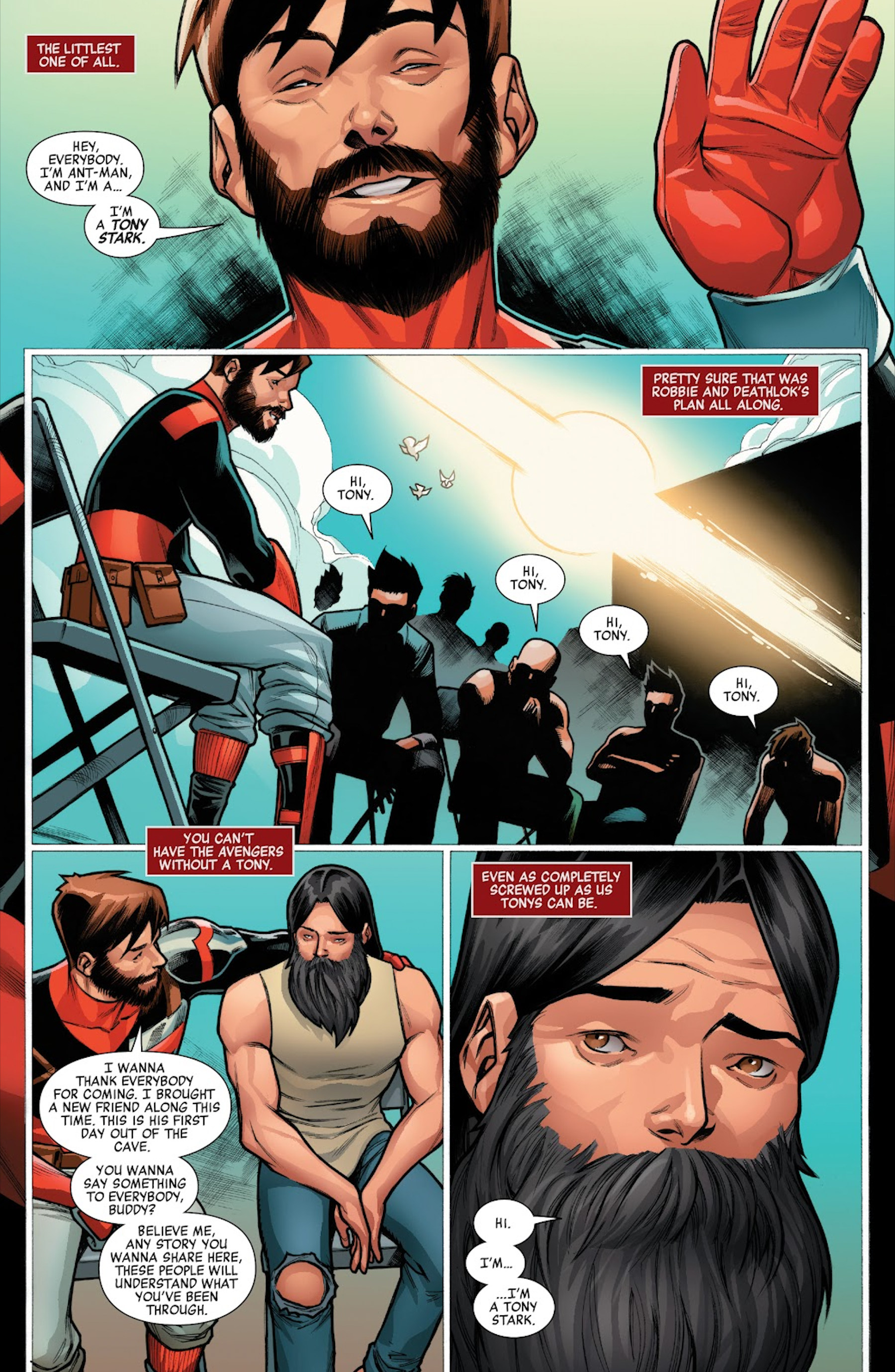 Iron Man creates the Tony Stark Support Group