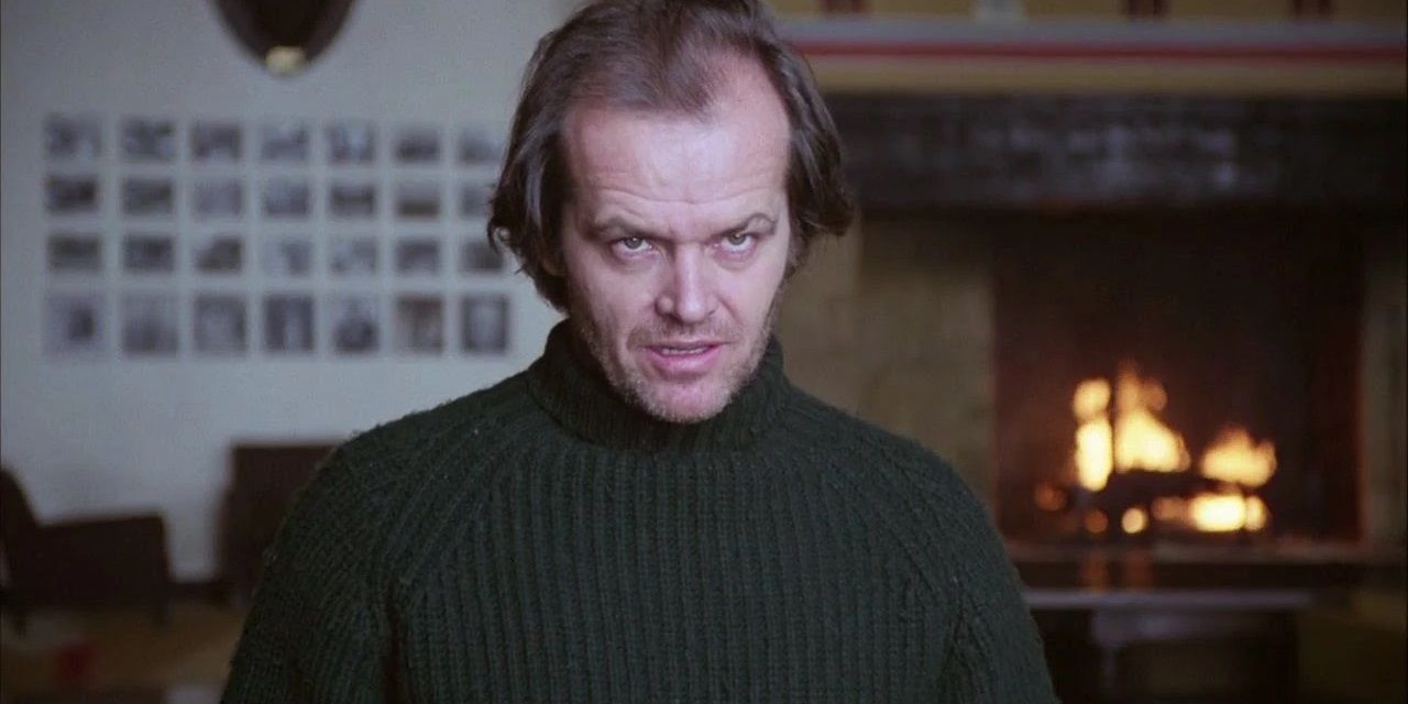 Jack Torrance looking off into the distance in The Shining