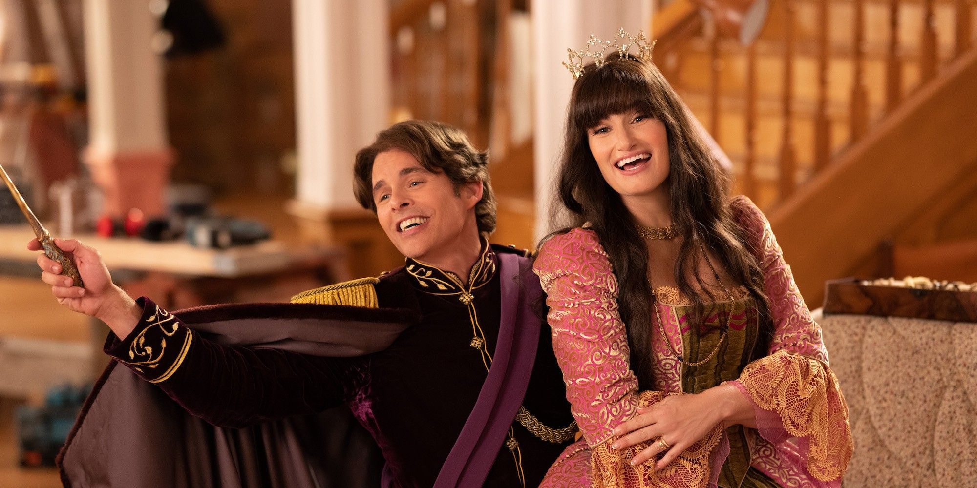 James Marsden and Idina Menzel in Disenchanted