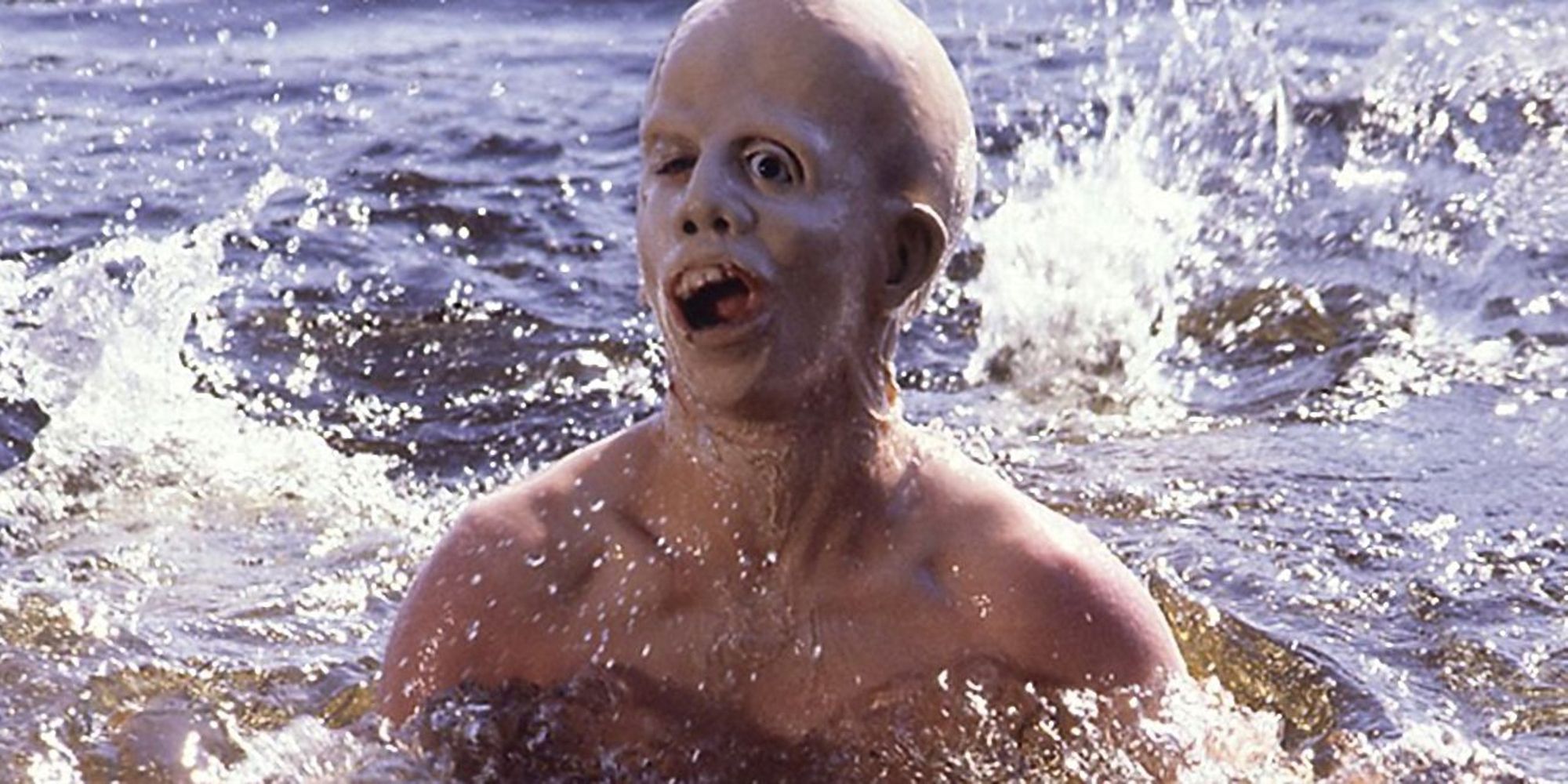 Jason Voorhees as a boy struggling to swim in Crystal Lake in Friday The 13th (1980)