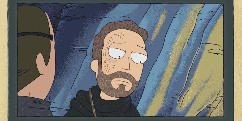 Jerry em Cloud Atlas em Rick and Morty