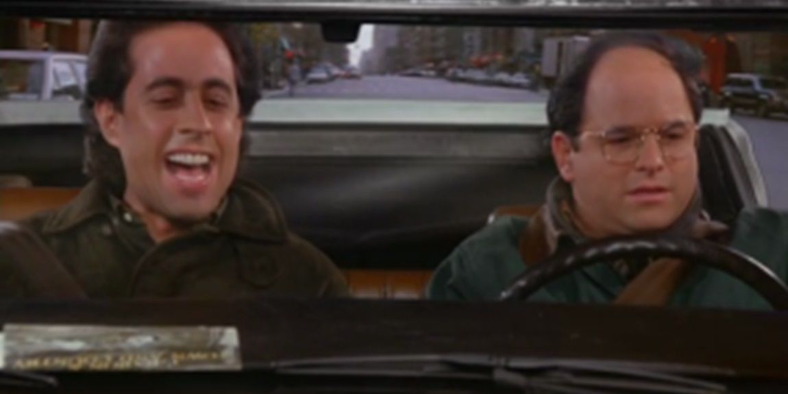 Jerry dans la voiture de George à Seinfeld
