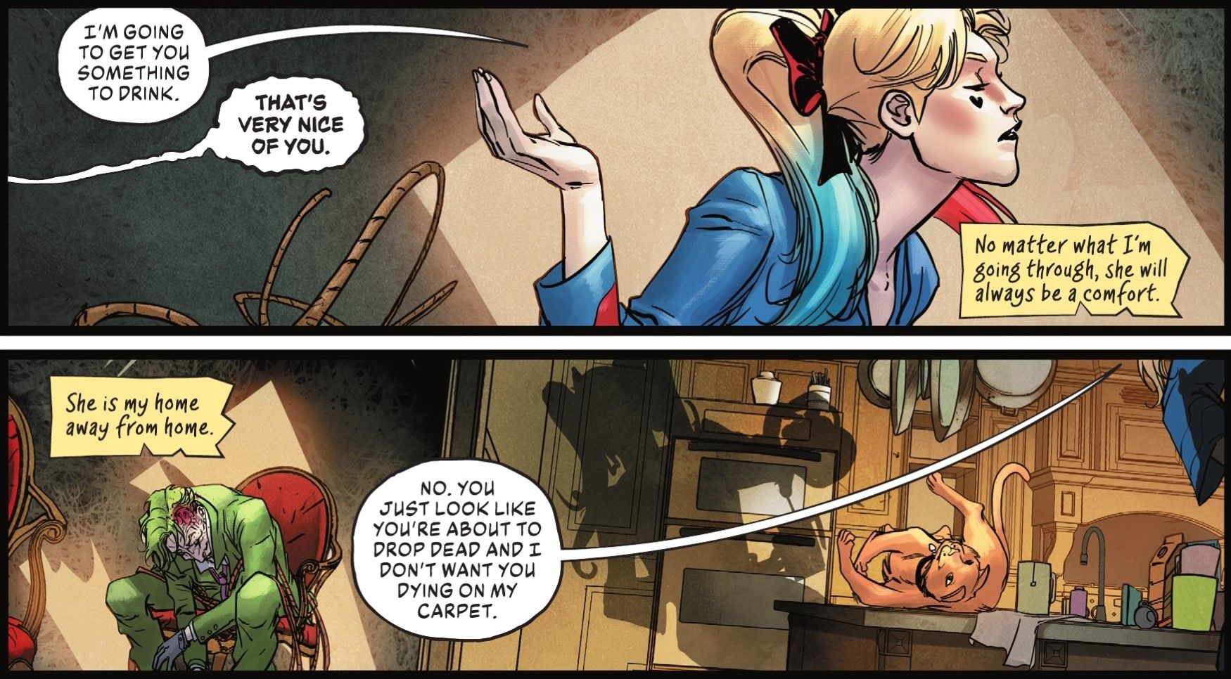 Sentimentos do Coringa para Harley Quinn DC Comics