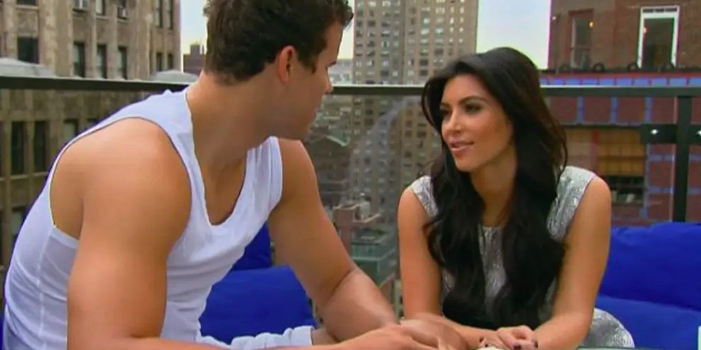 Kris Humphries and Kim Kardashian talking on KUWTK