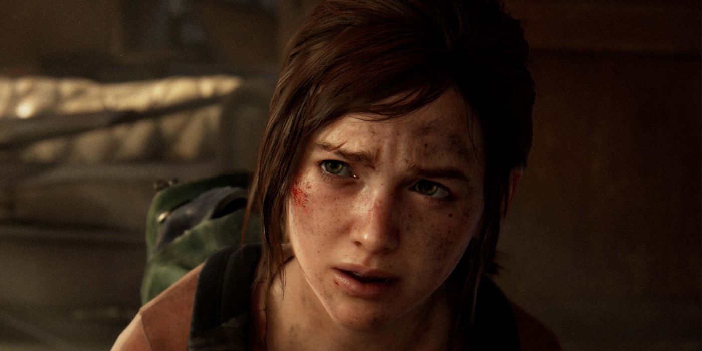 Ellie kijkt angstig naar The Last of Us 