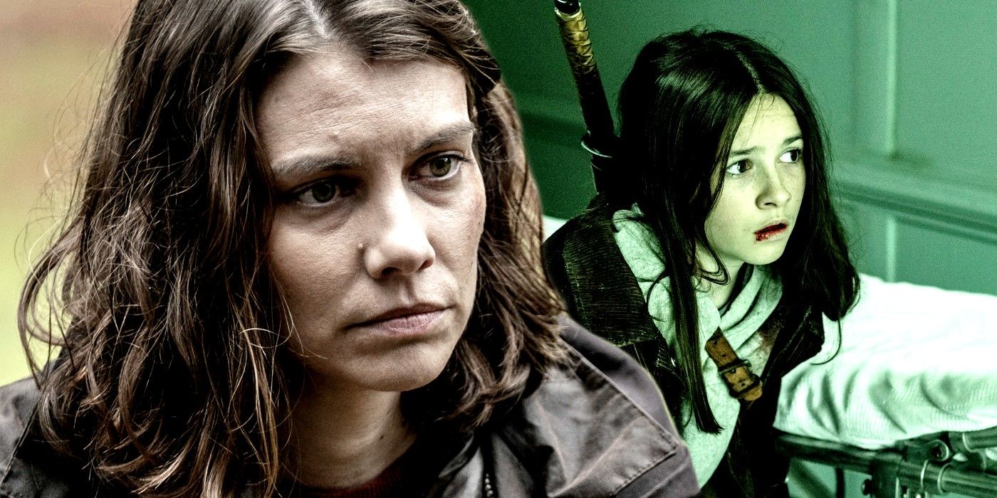Lauren Cohan as Maggie and Cailey Fleming as Judith in Walking Dead