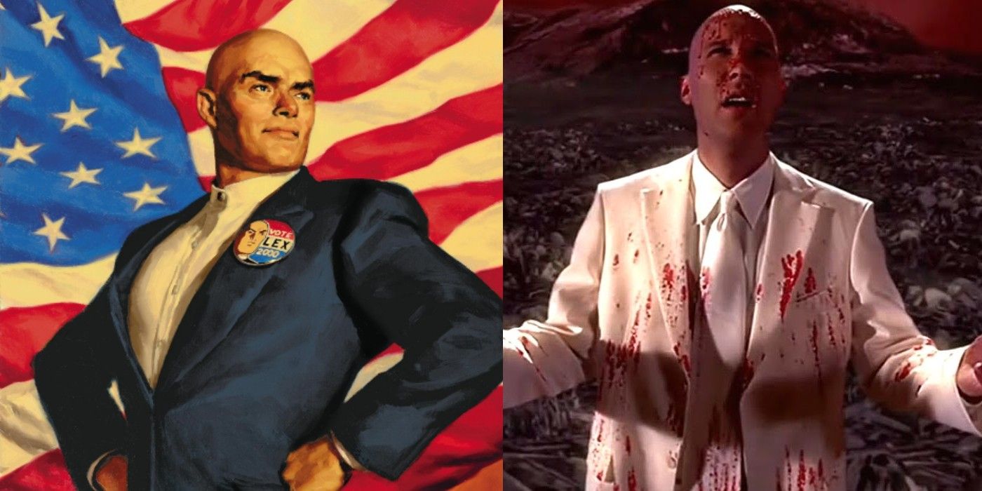Lex Luthor as represented in comics and Smallville