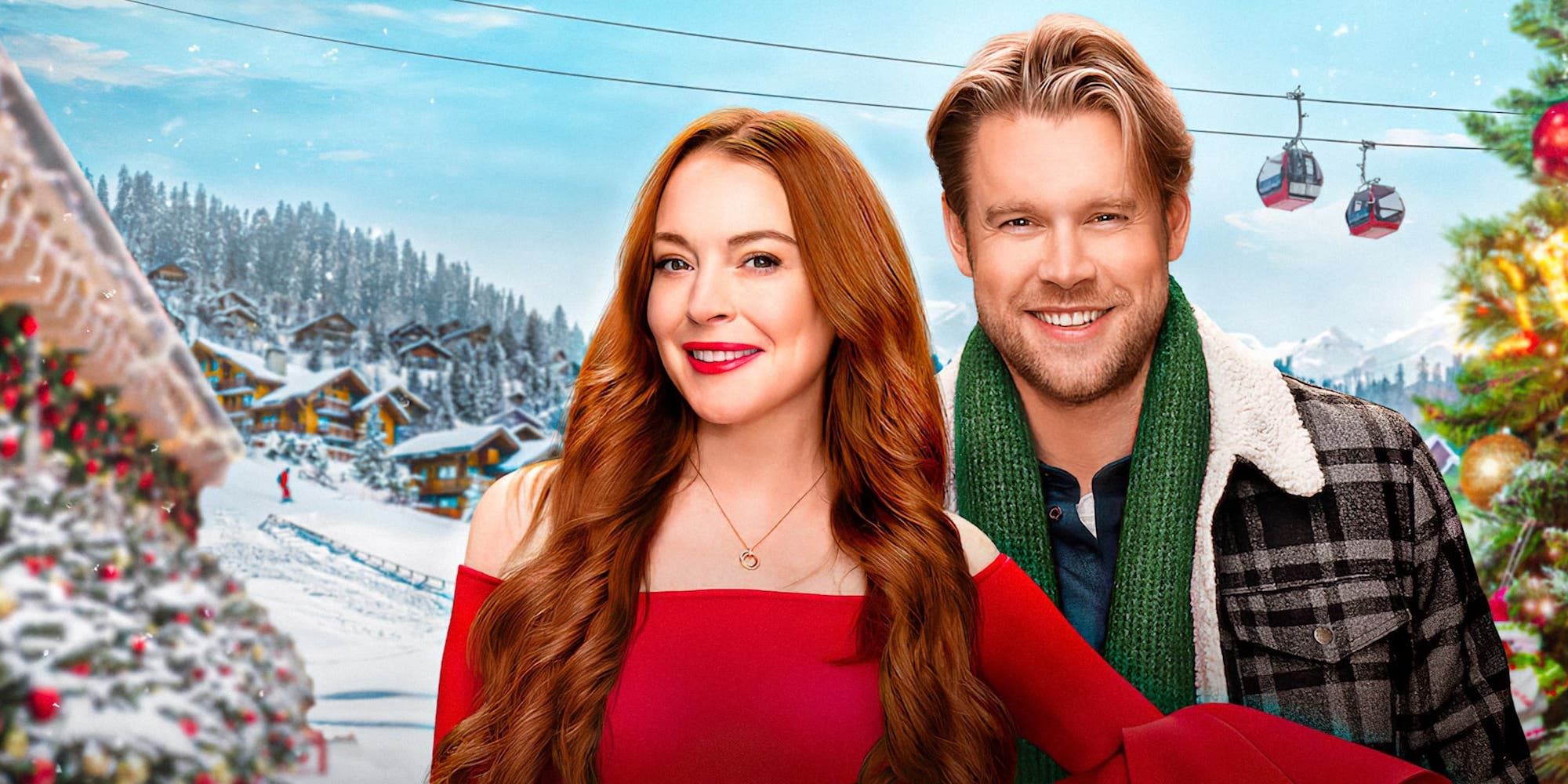 Lindsay Lohan e Chord Overstreet em Falling for Christmas