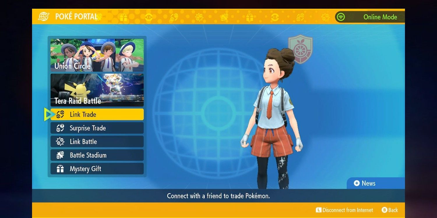 Online play feature for Pokemon Scarlet and Violet