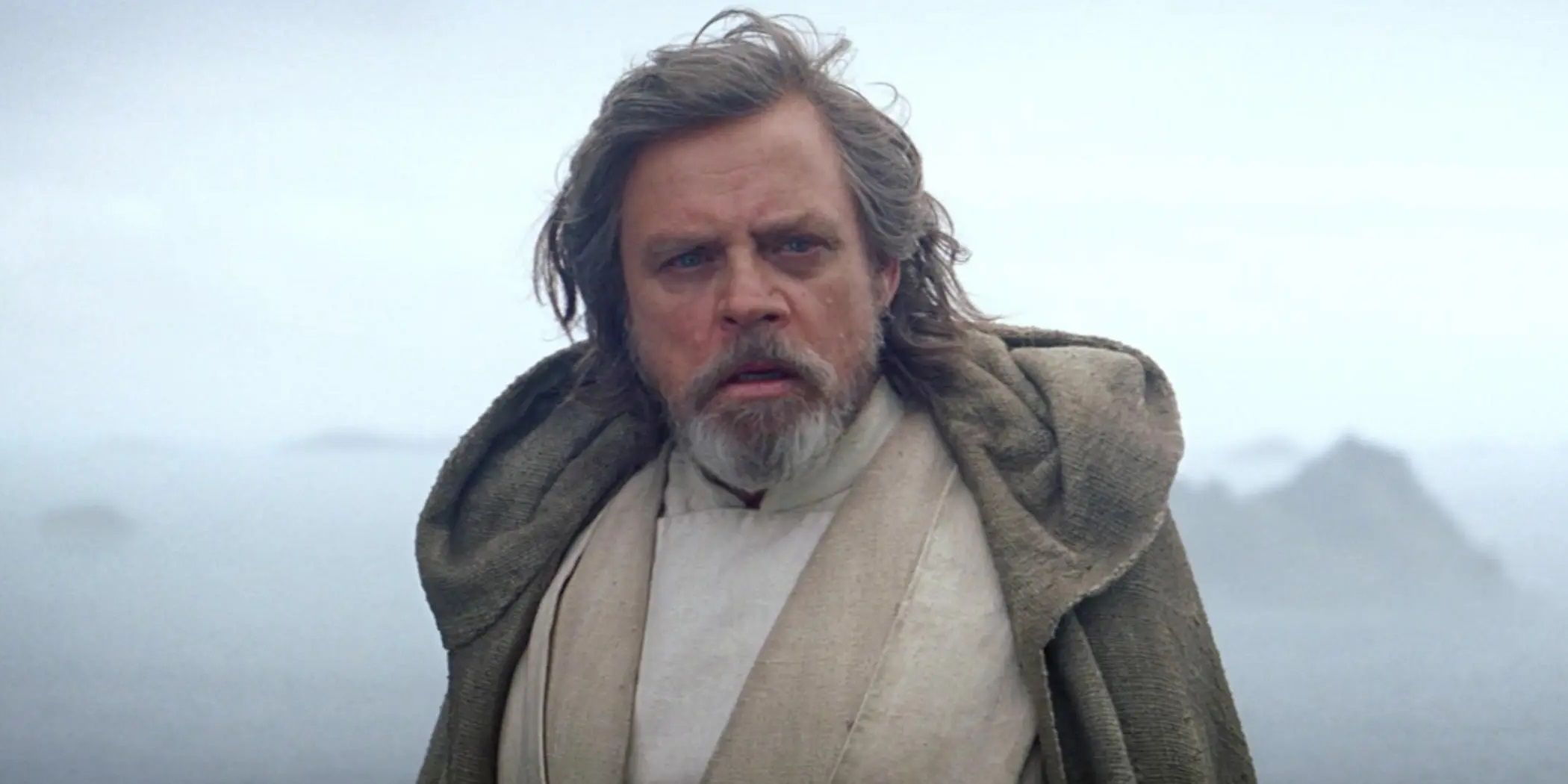 Luke in the opening scene of The Last Jedi