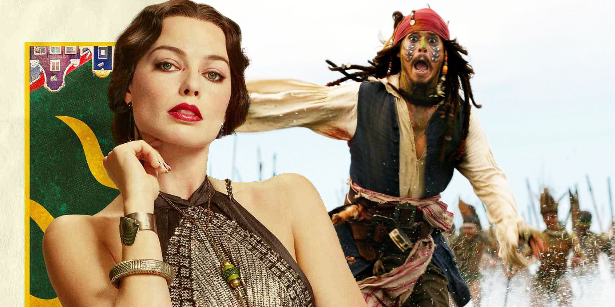 Margot Robbie and Jack Sparrow