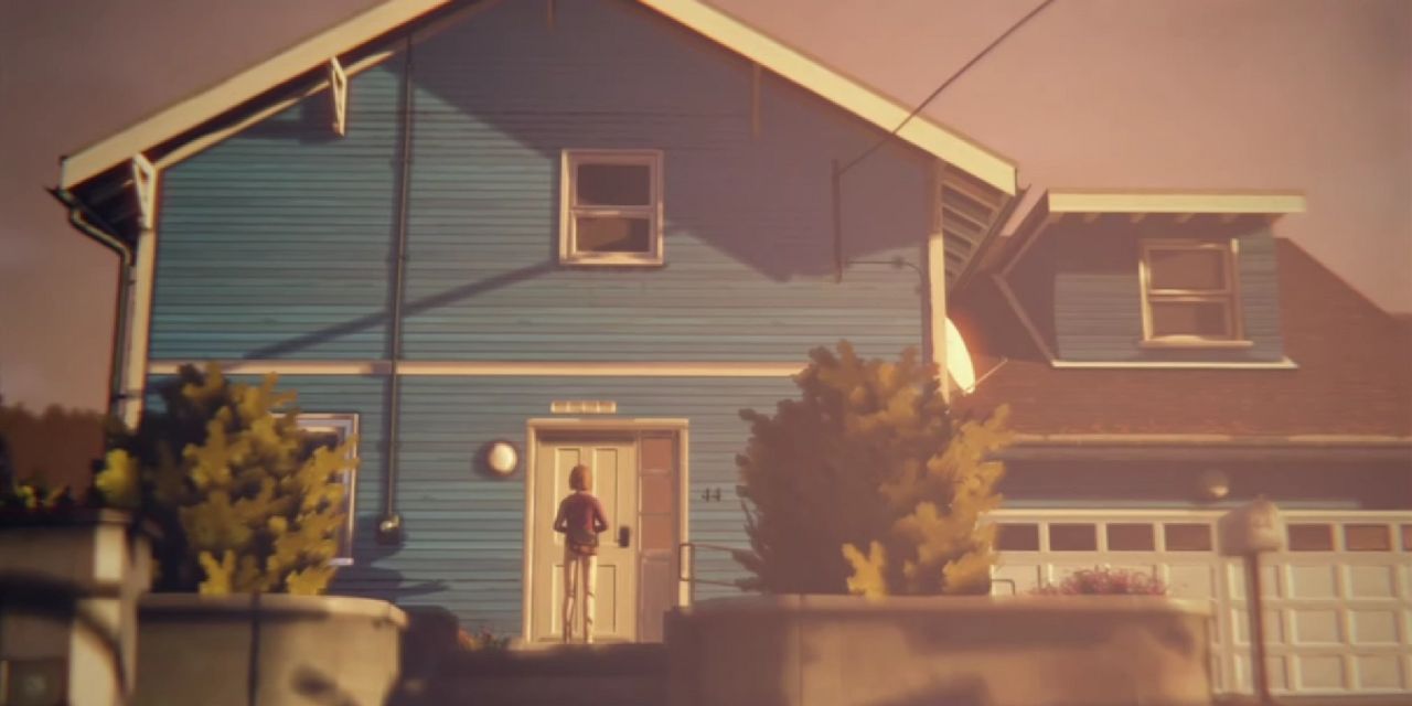 Max waiting at Chloe&rsquo;s door in an alternative future Life is Strange