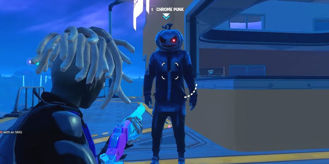 Meeting with the Chrome Punk NPC in Fortnite