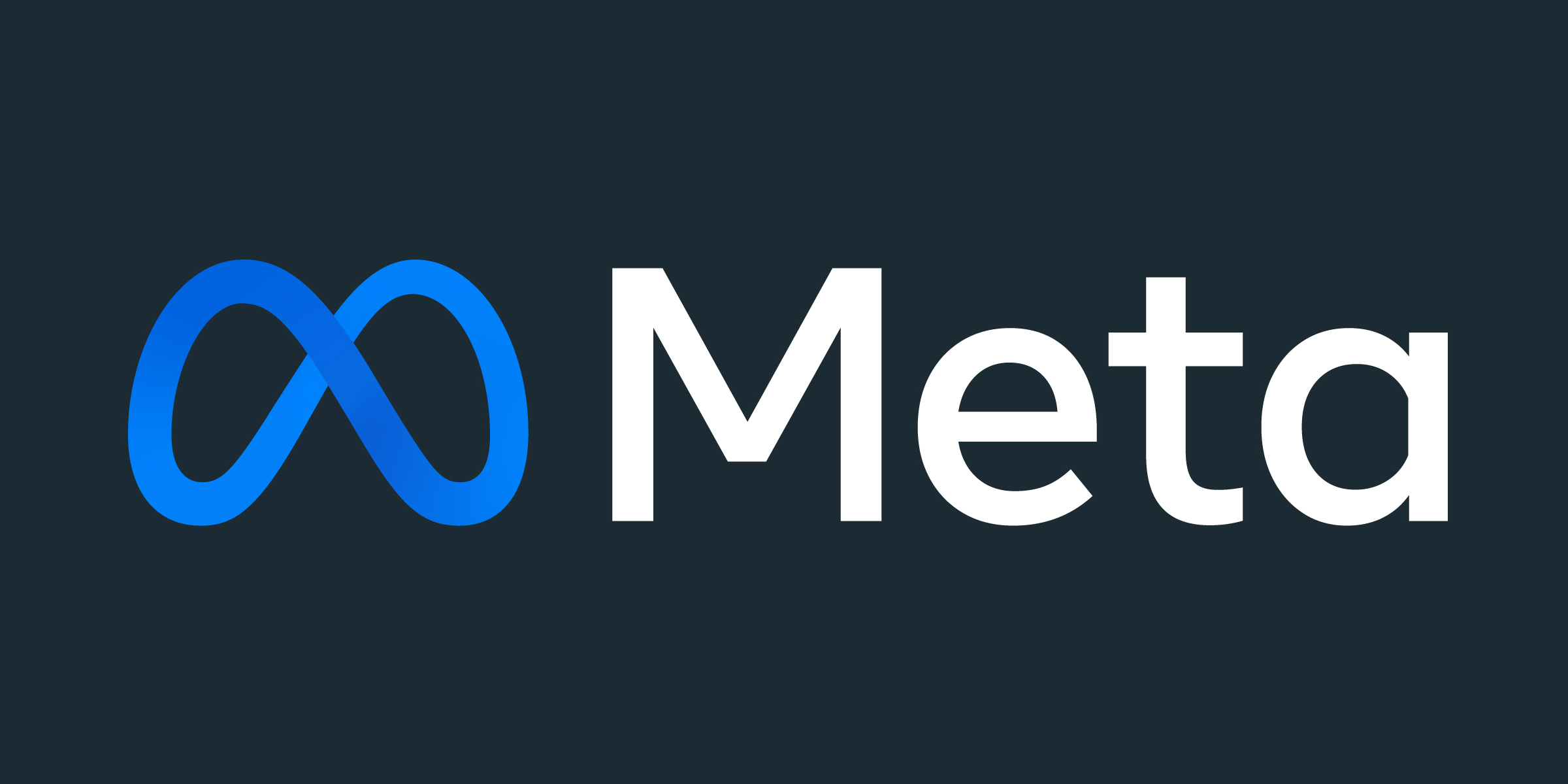 Meta Logo on a black background