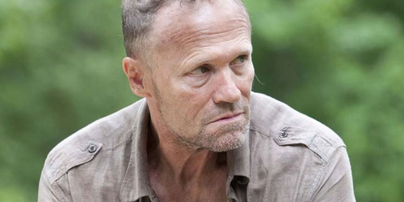 The Walking Dead: Michael Rooker as Merle, looking to the side menacingly