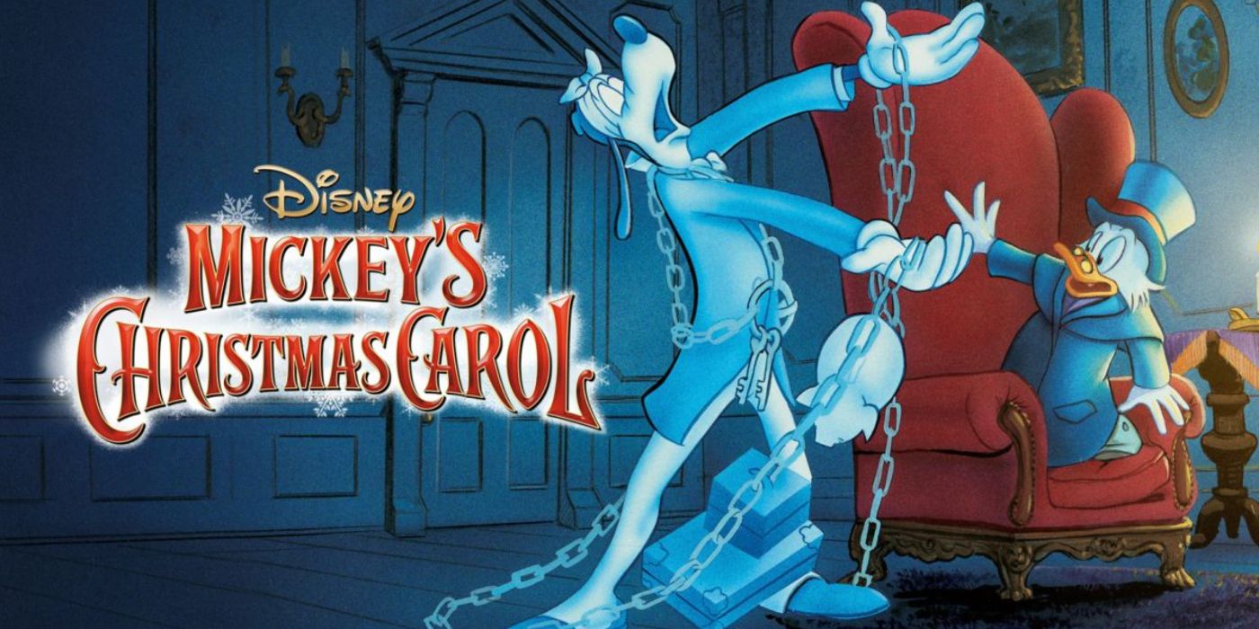 Goofy as a ghost scaring Scrooge in Mickey's Christmas Carol. 