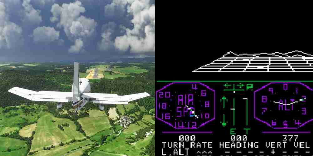 Microsoft Flight Simulator em suas últimas e primeiras encarnações.