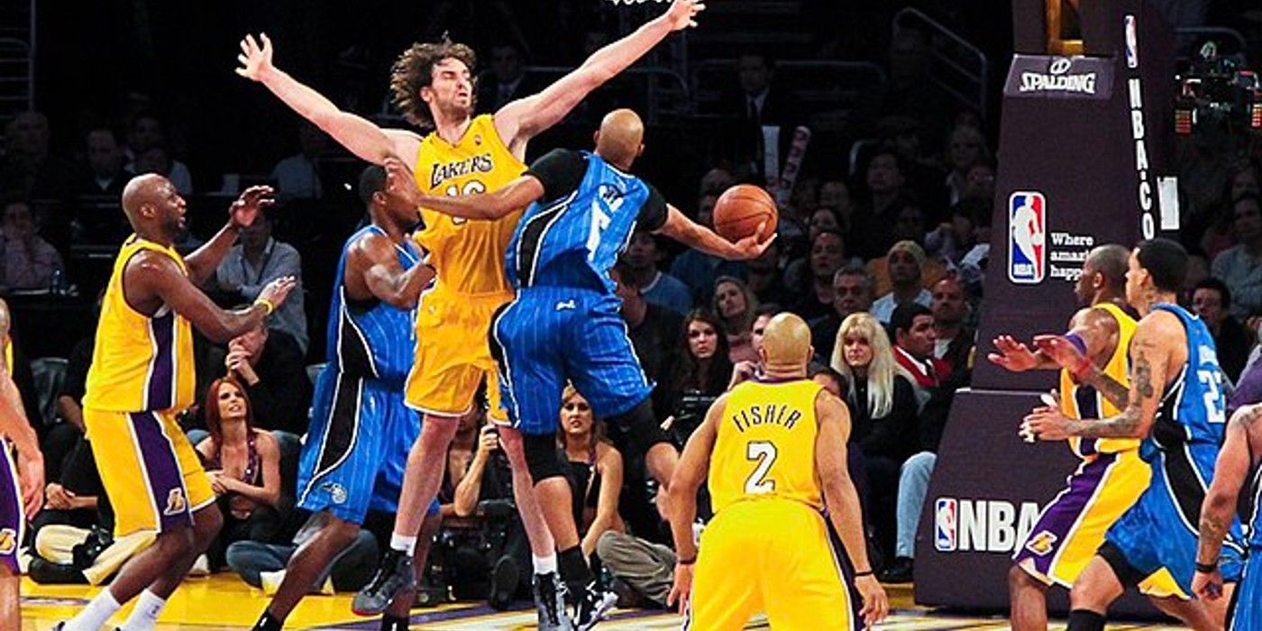An NBA basketball game