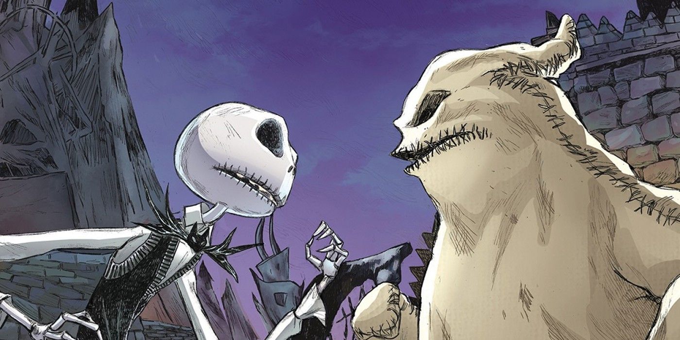 Jack Skellington e Oogie Boogie no mangá Nightmare Before Christmas