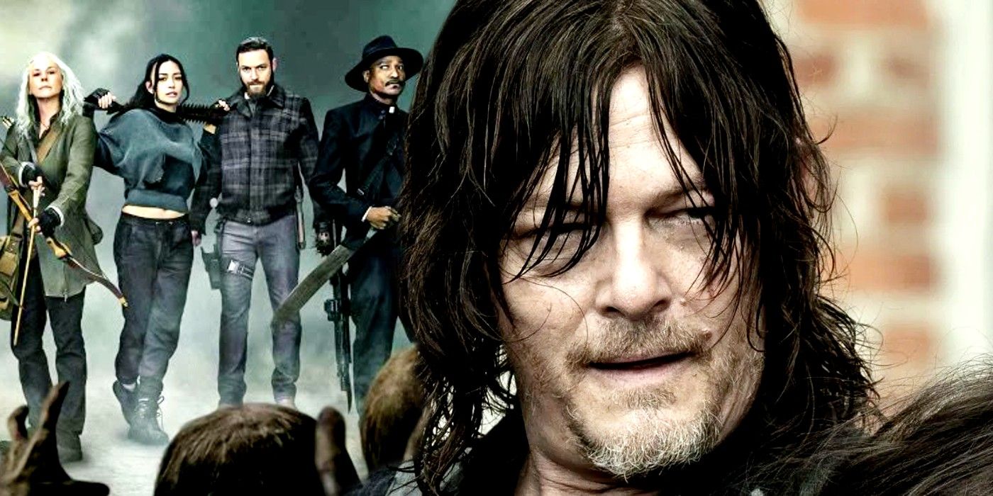 Norman Reedus as Daryl Dixon and cast in Walking Dead