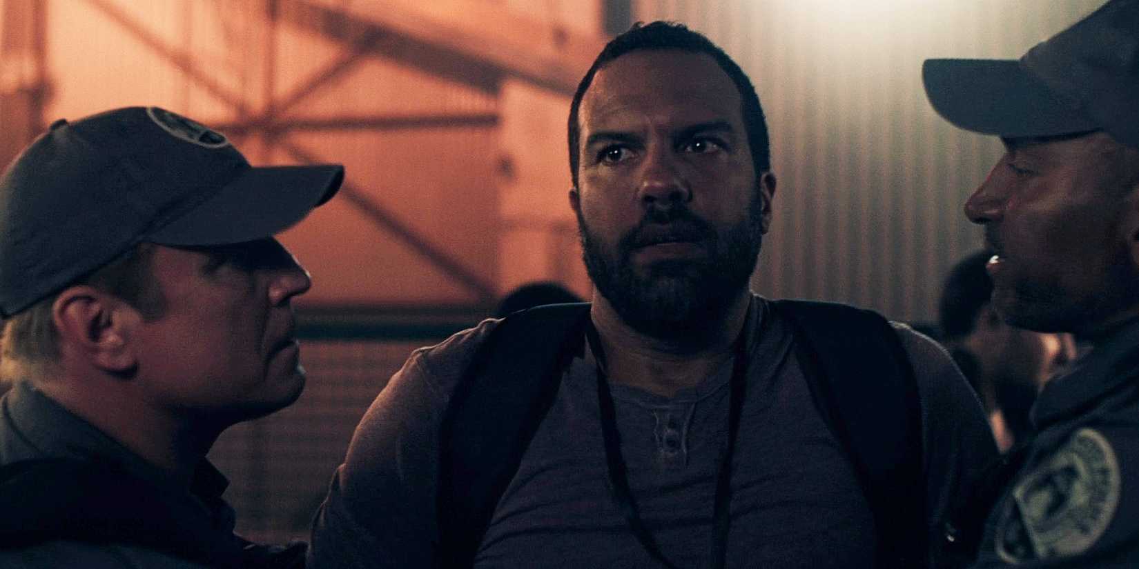 Luke (O-T Fagbenle) being arrested in The Handmaid's Tale Season 5 finale.