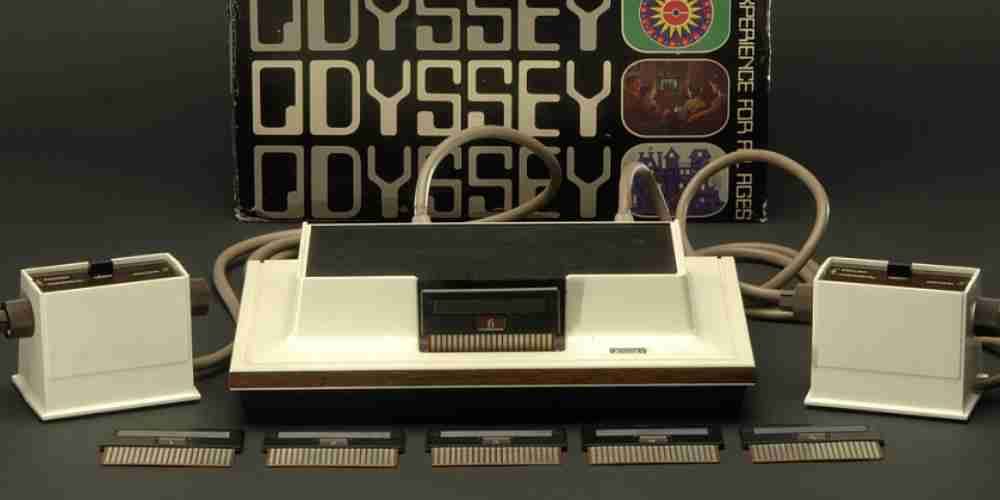 The Magnavox Odyssey nexr to its switches and box.
