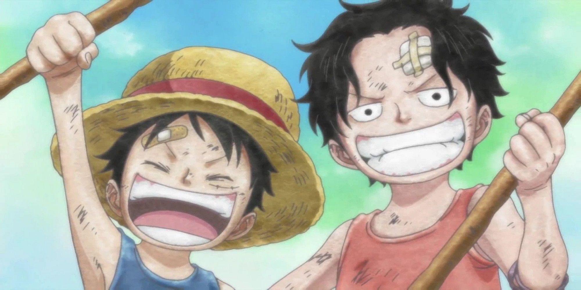 Luffy and Ace in opening 13