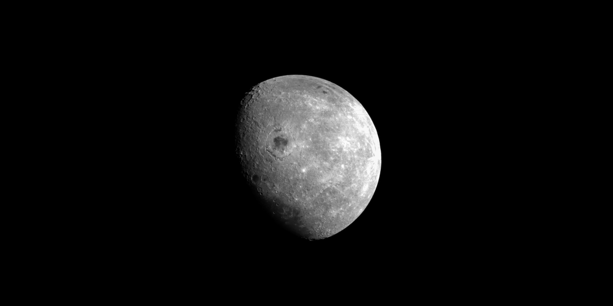 An image from the Orion spacecraft of the far side of the Moon.