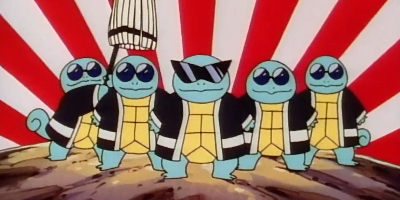 Pokémon Anime Squirtle Squad com jaquetas