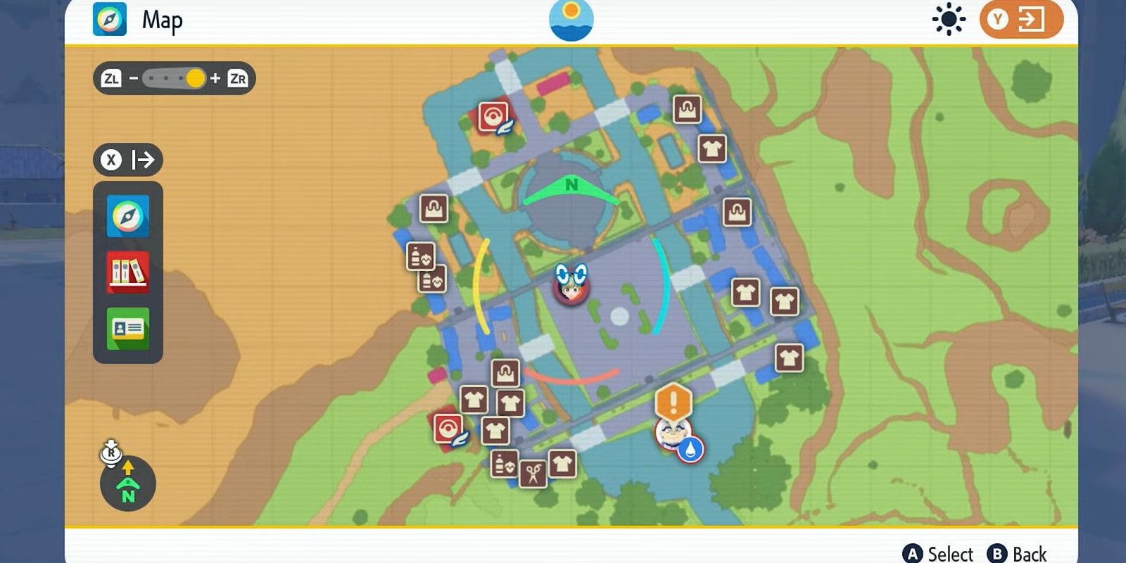 Localização do mapa Pokémon Scarlet and Violet Friendship Checker