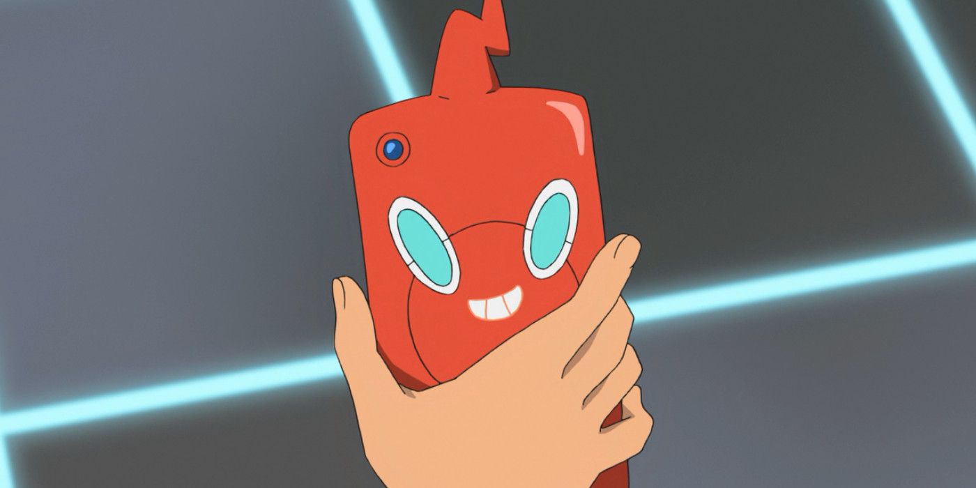 Image of Rotom as a cellphone from the Pokemon anime