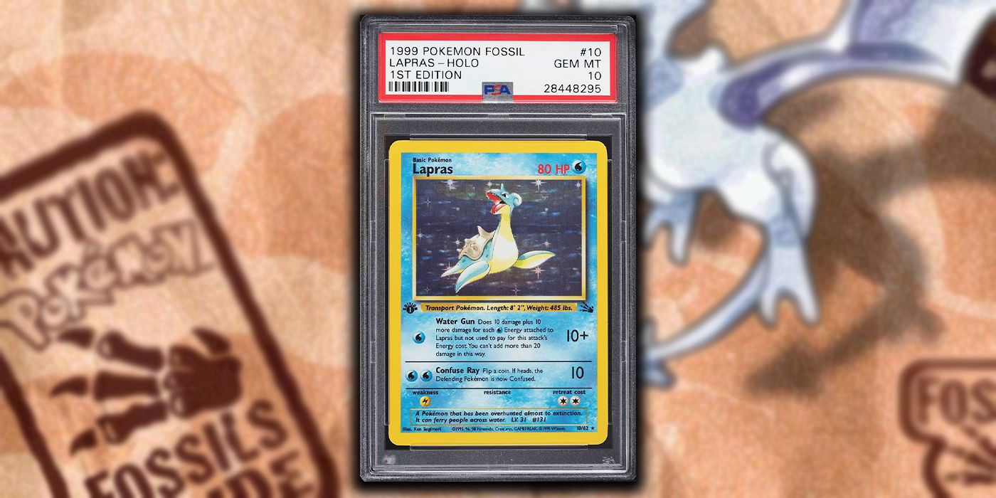 PSA 10 POKEMON FOSSIL FIRST EDITION BOOSTER PACK SET AERODACTYL LAPRAS –  Cards and Comics Central