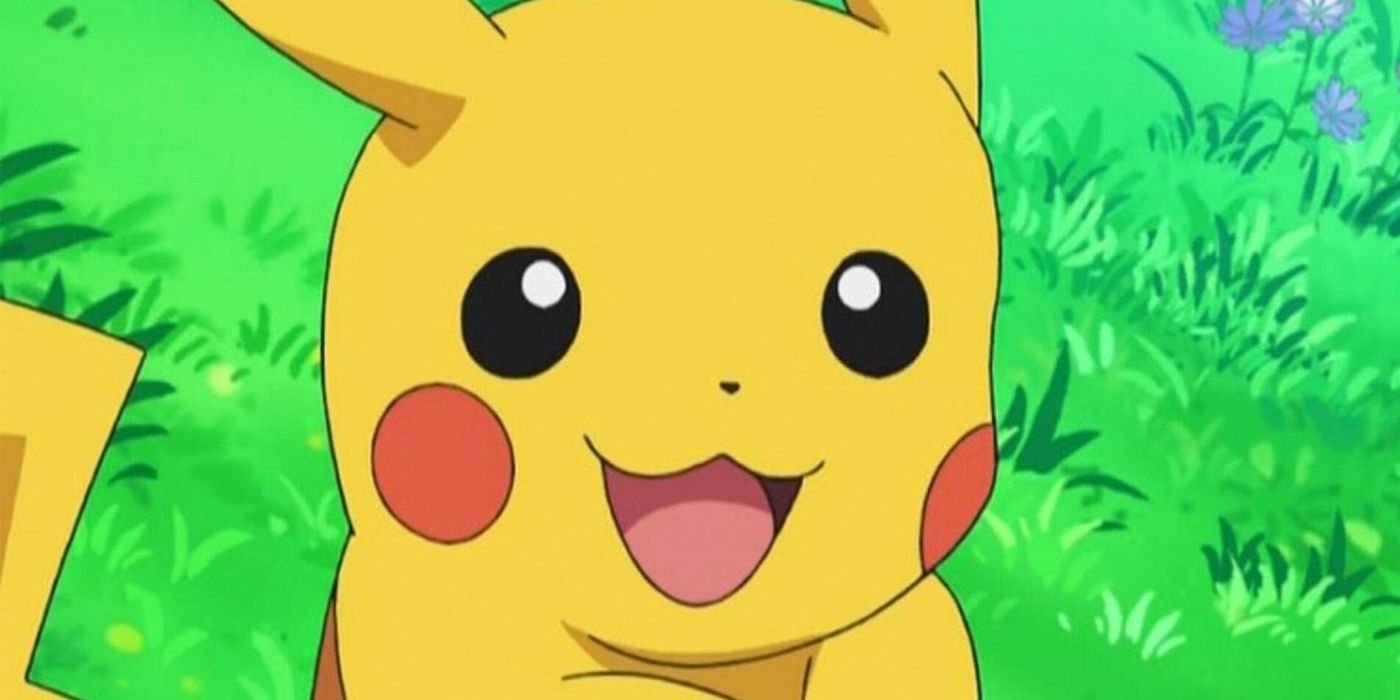 A shot of Pikachu from the Pokemon anime.