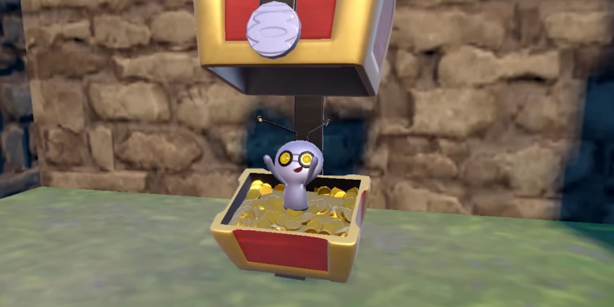 Gimmighoul in its chest in Pokemon Scarlet and Violet