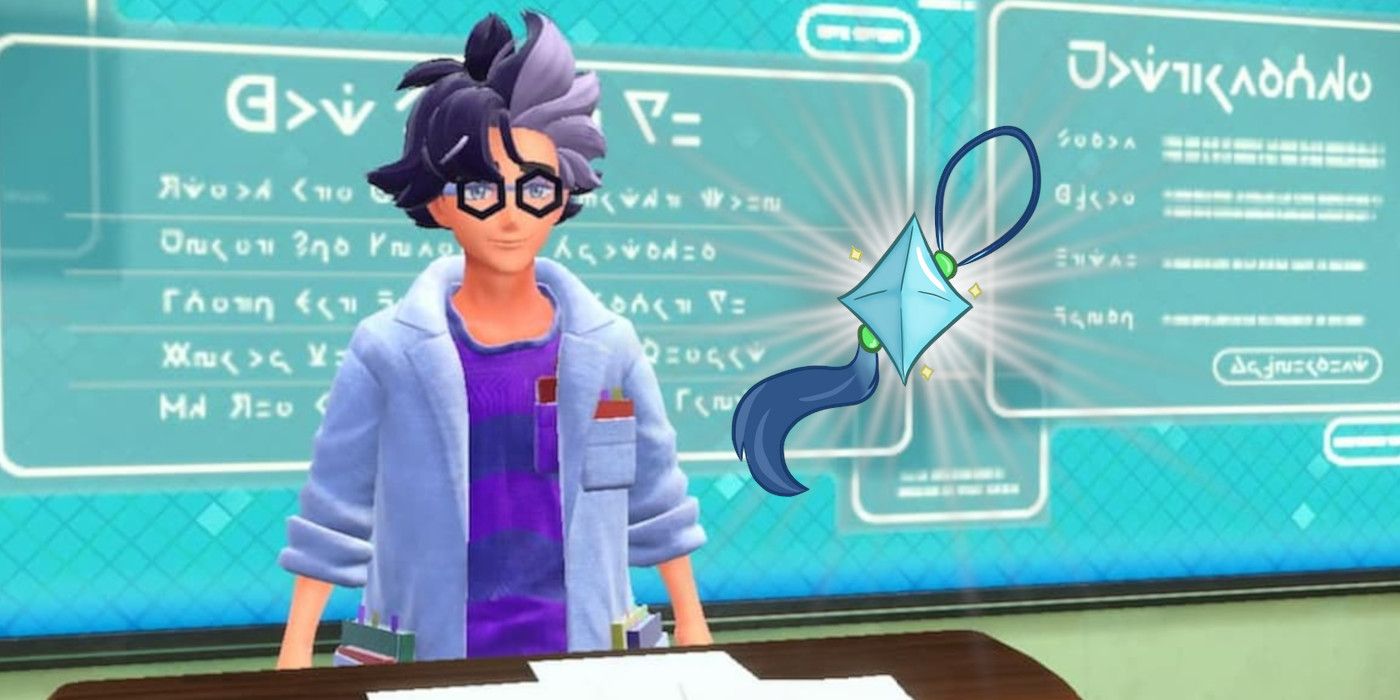 Pokémon Scarlet e Violet Professor Jacq com Shiny Charm