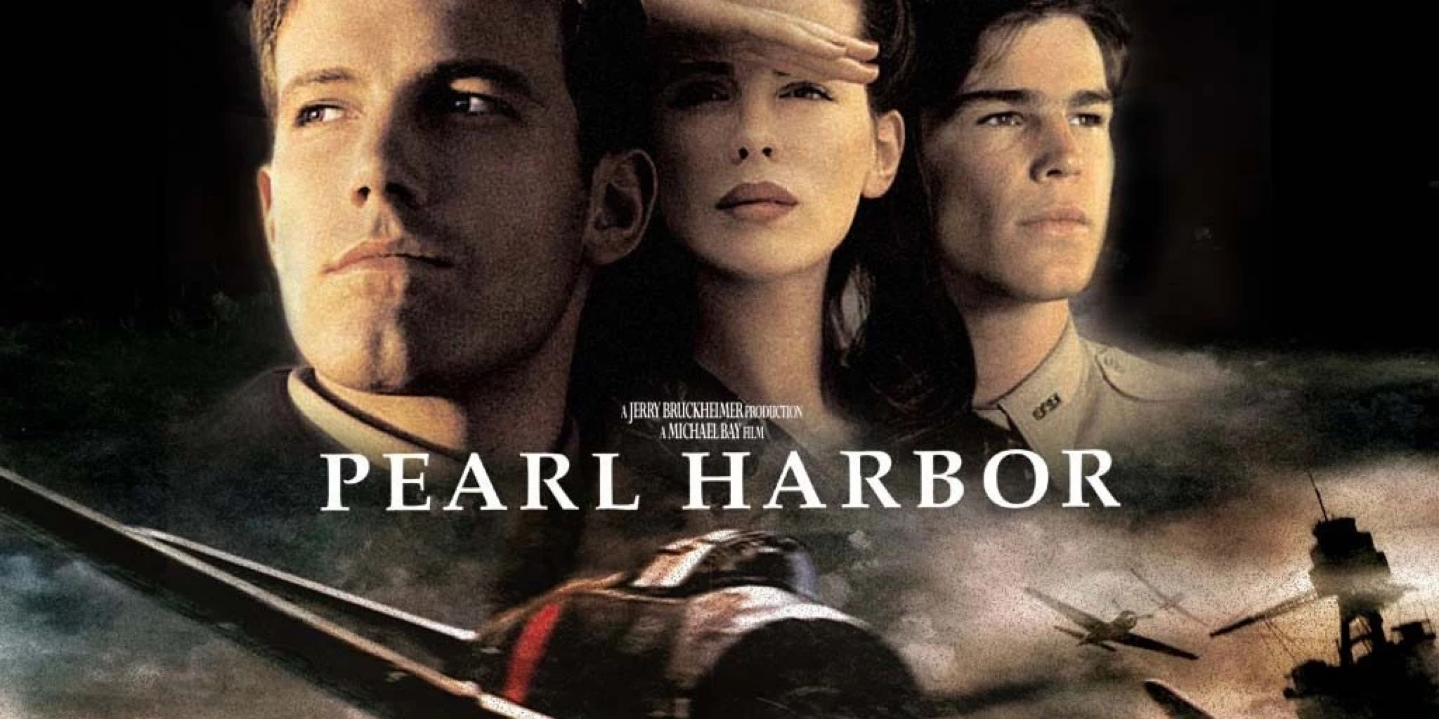 Arte do pôster de Pearl Harbor (2001), com Ben Affleck, Kate Beckinsale e Josh Hartnett