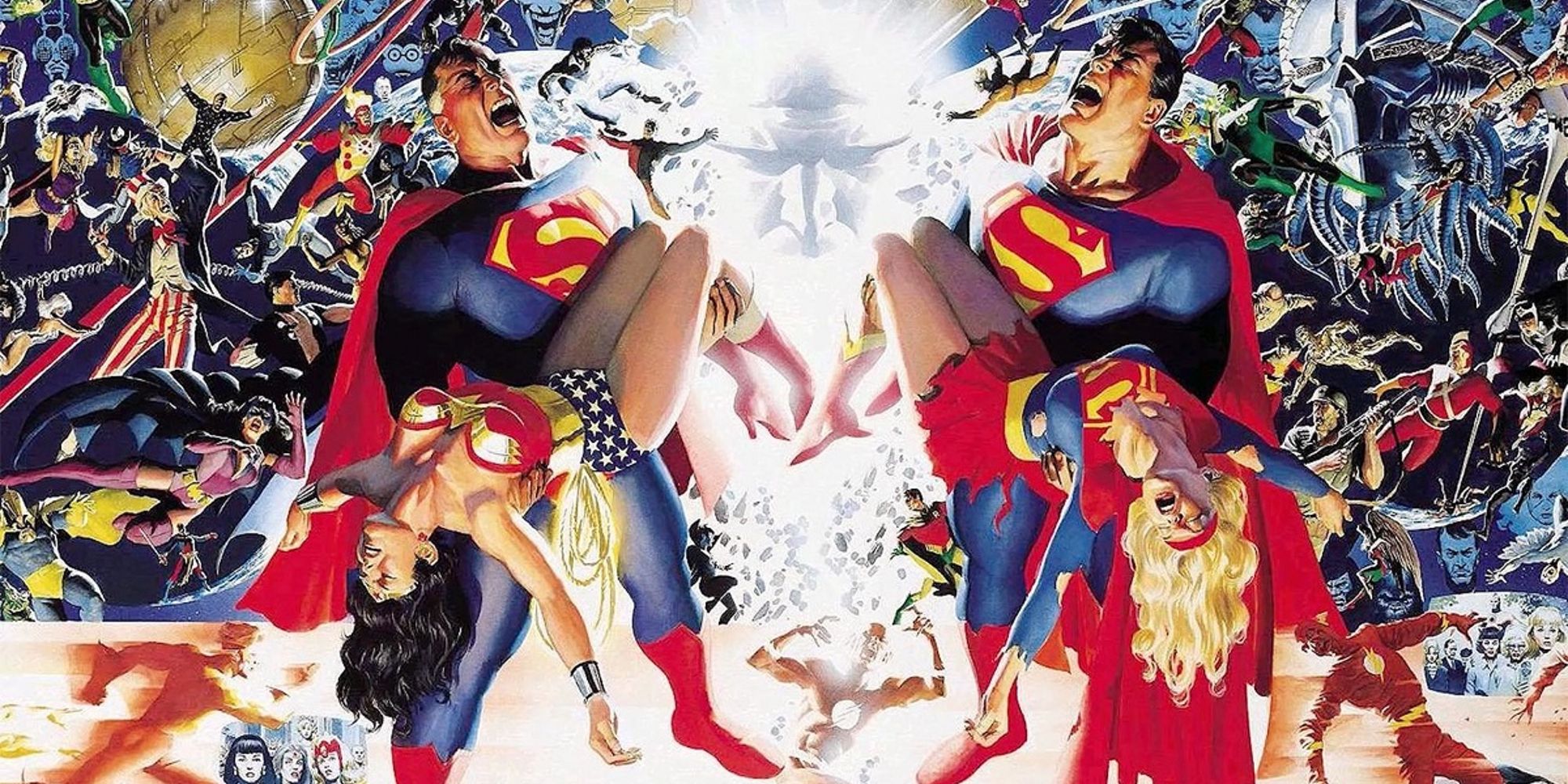 Promotional artwork for the 35th anniversary of Crisis On Infinite Earths