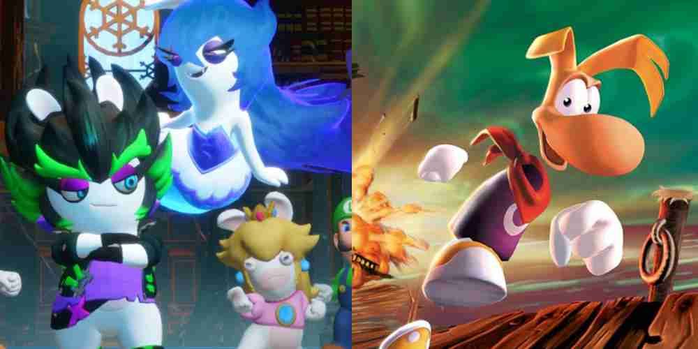 O último jogo dos Rabbids ao lado de um dos mais antigos de Rayman.