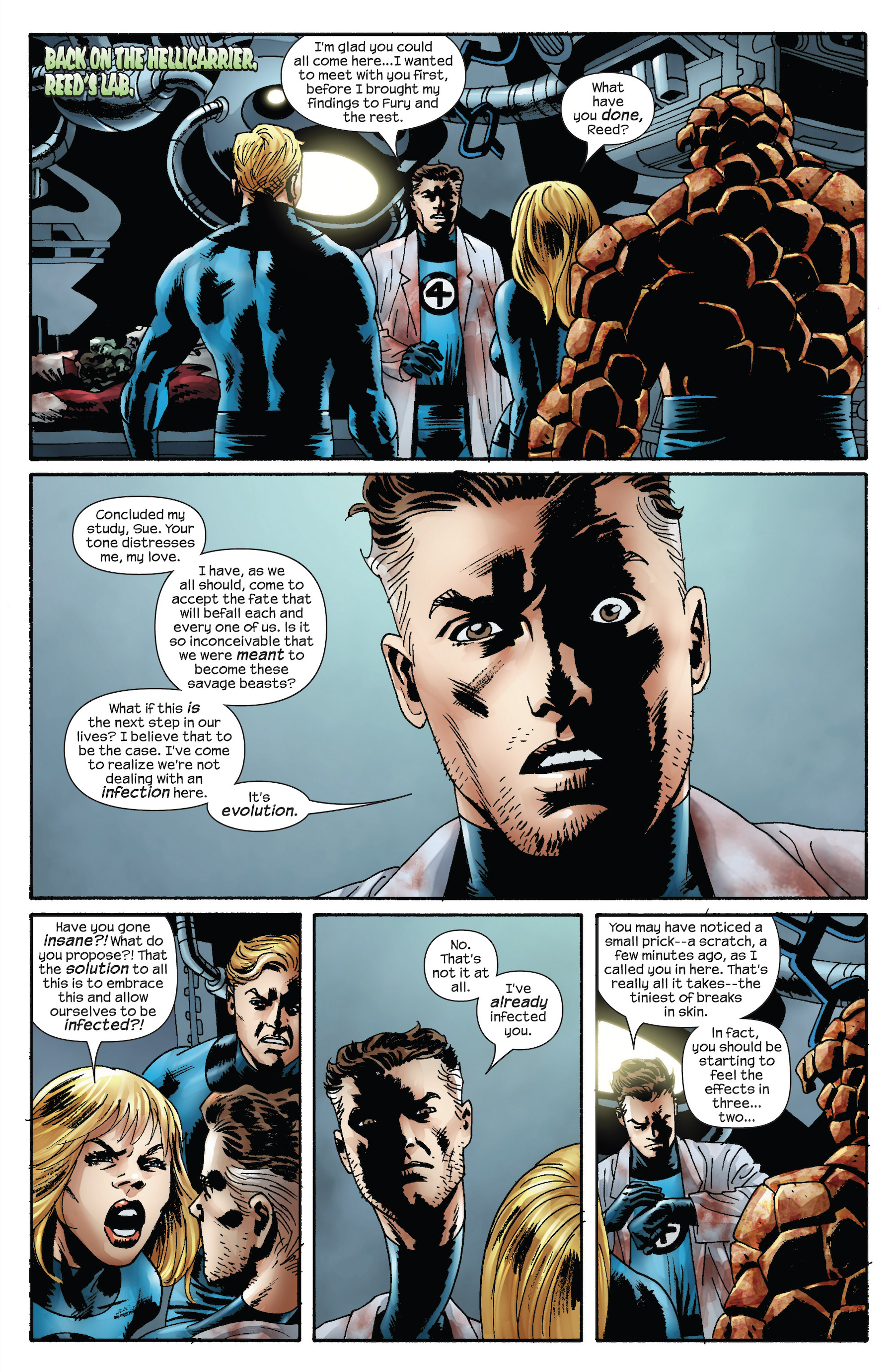 Reed Richards turns the Fantastic Four into zombies