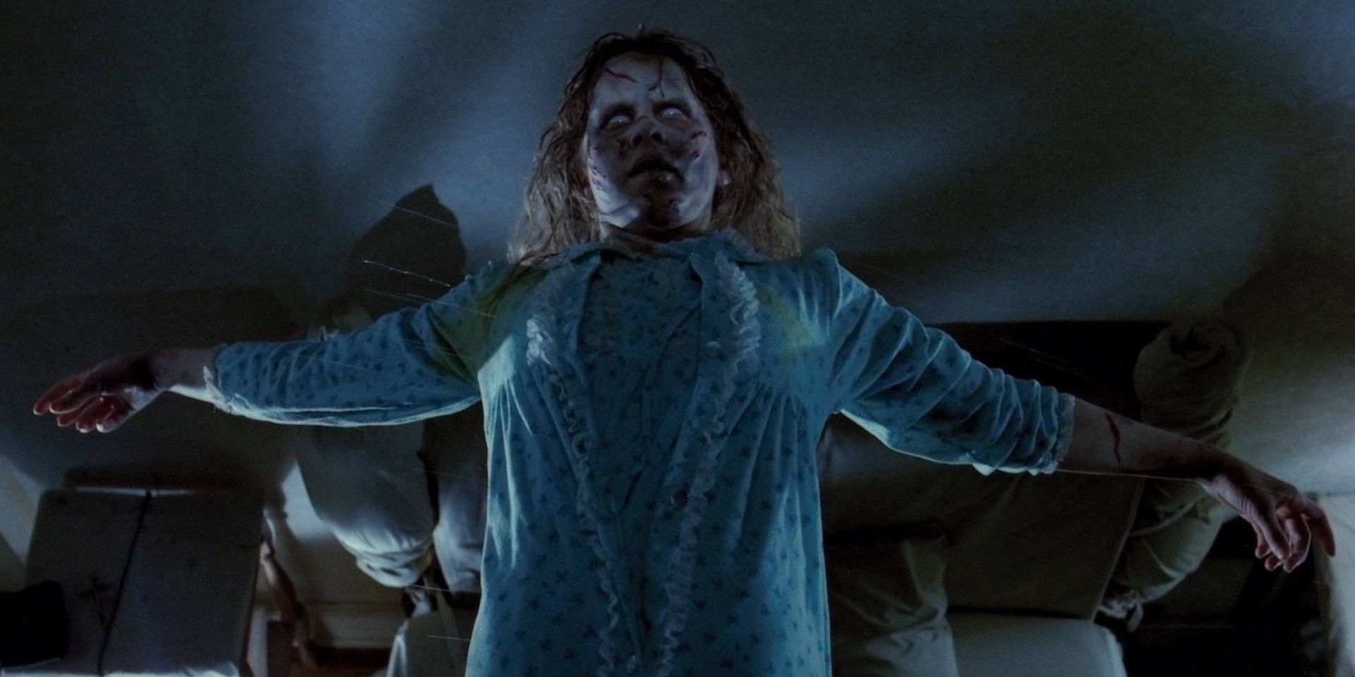 Regan rises over the bed in The Exorcist