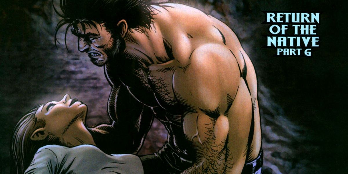 Wolverine cradles a dead woman in Marvel Comics 