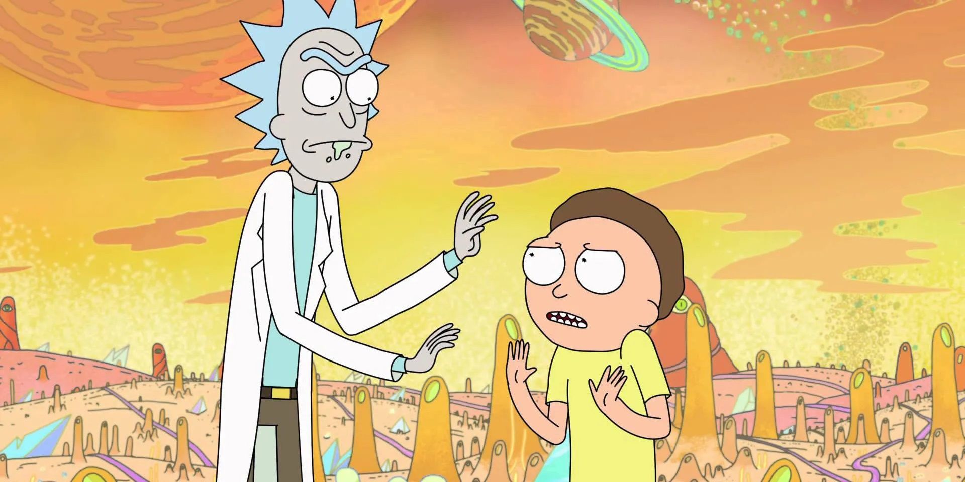 Rick and Morty em um planeta alienígena